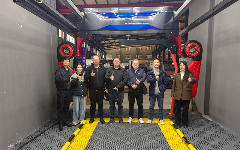 Welcome Macedonian Customers to Visit CARTSFUNWASH Car Wash Factory