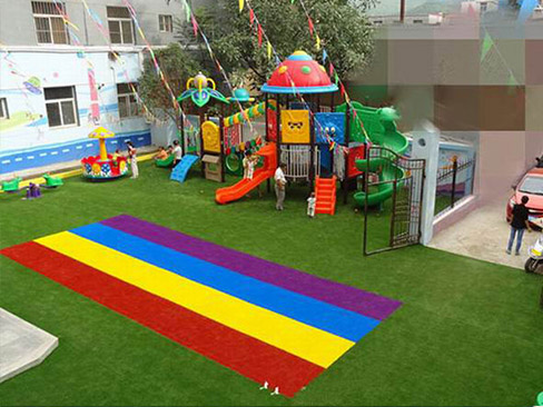 The Construction Process of Artificial Grass in Kindergarten