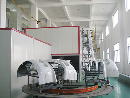 Automobile exterior bumper coating process