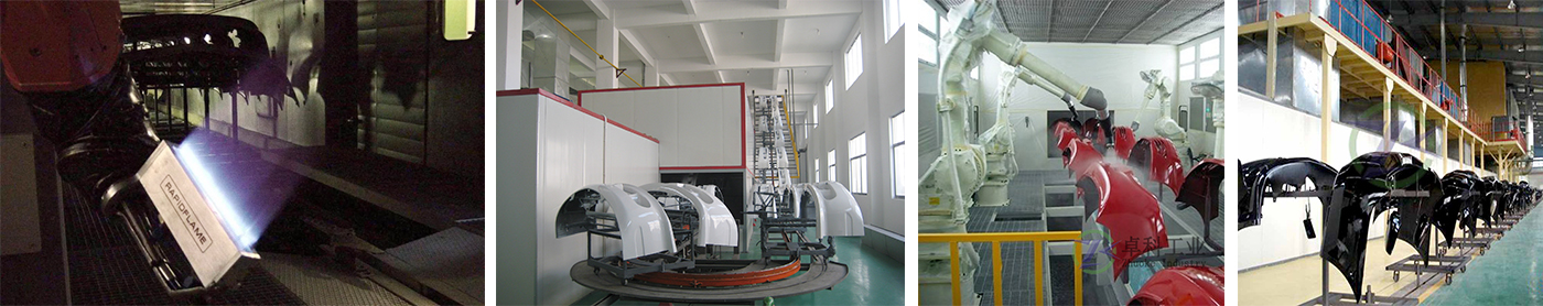 Automobile exterior bumper coating process