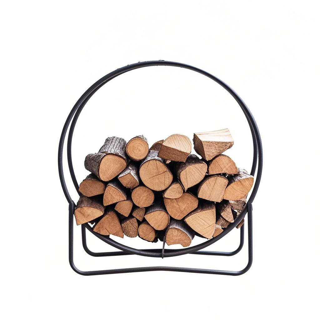 Naturally Rack Small Round All-in-One Round Wood Rack