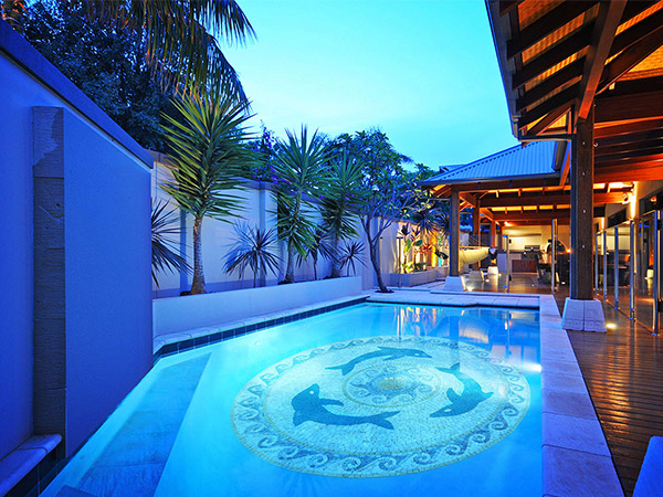 Custom Swimming Pool Blue Mosaics