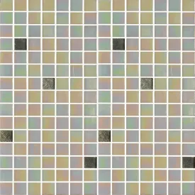 Mosaicos de vidro de cor iridescente quadrado pequeno de 20x20mm para spas