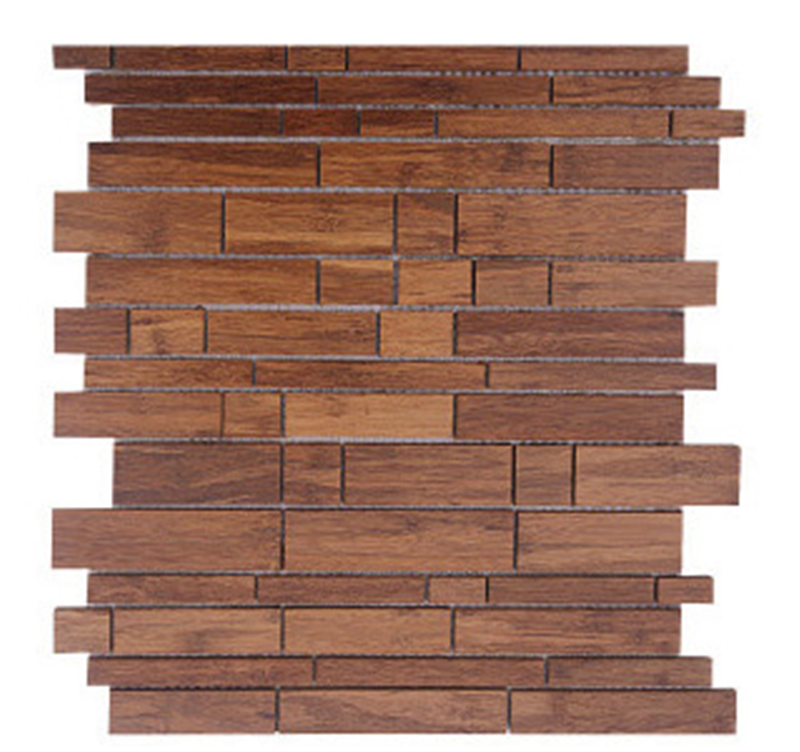 Rectangle Wooden Mosaic Tiles For Wall Art