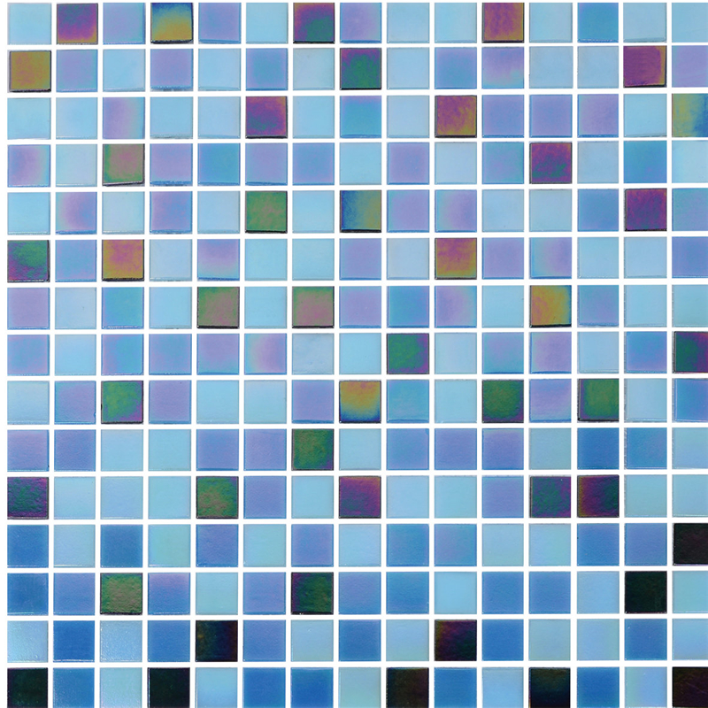 iridescent glass mosaic AXKE024