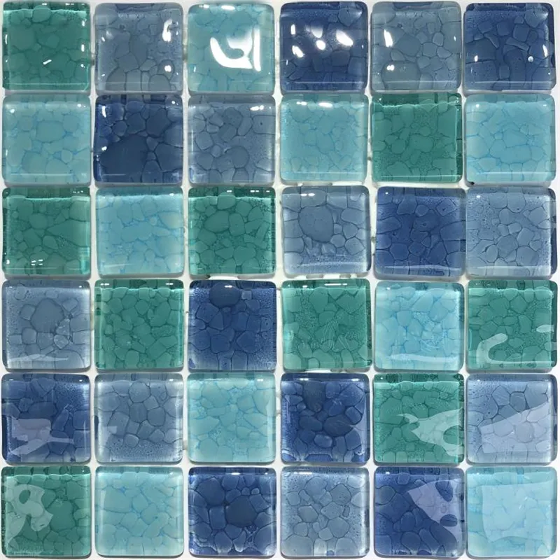 Decoration Tile River Stone Crystal Glass Mosaic Tile