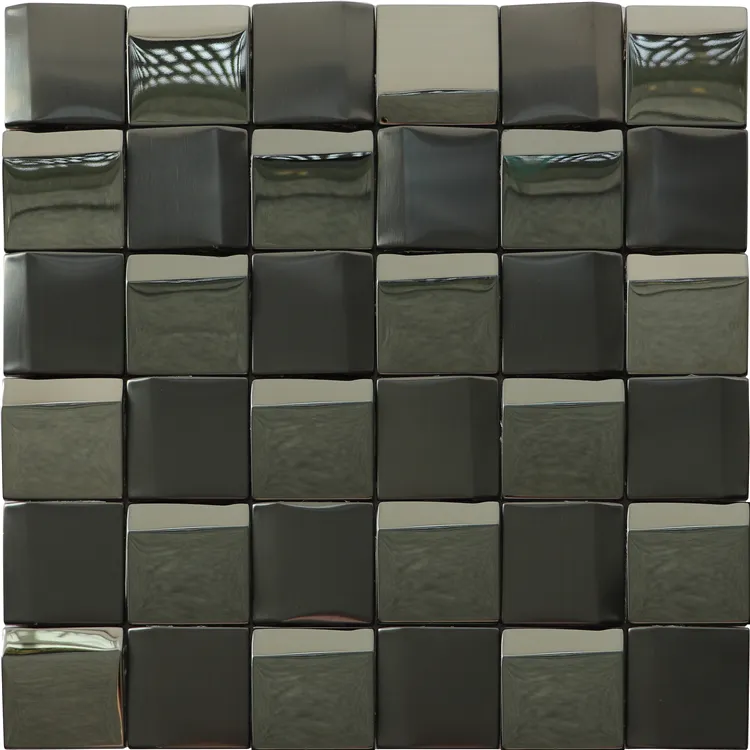 Strip Mixed Stainless Steel Mosaics Tile