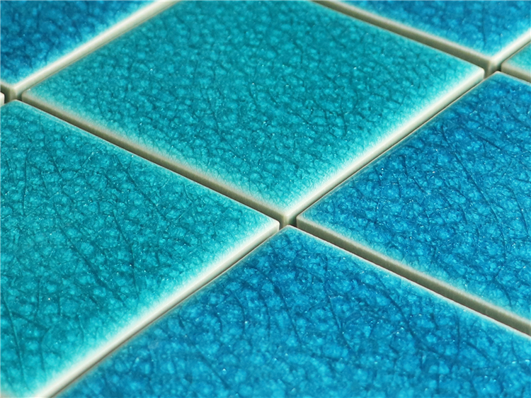中国工厂绿蓝色釉面瓷砖泳池