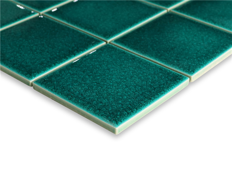 中国工厂绿蓝色釉面瓷砖泳池