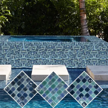 Telha de vidro Foshan 48x48mm para mosaico de piscina