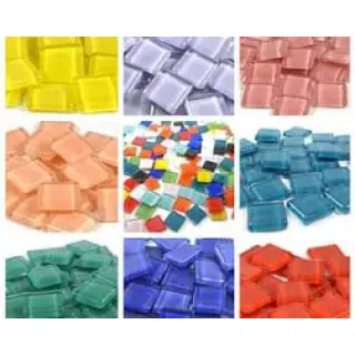 Wholesale Lot Colorful Glass Mosaic Tiles Material For DIY Arts Crafts Supplies