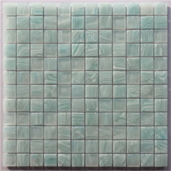 1x1 Inch Dot Mounted Glass Mosaic Tile