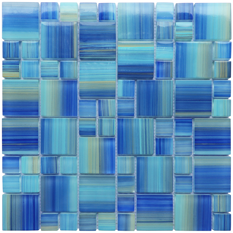 China Square Glass Mosaic Tiles Manufacturers, Square Glass Mosaic