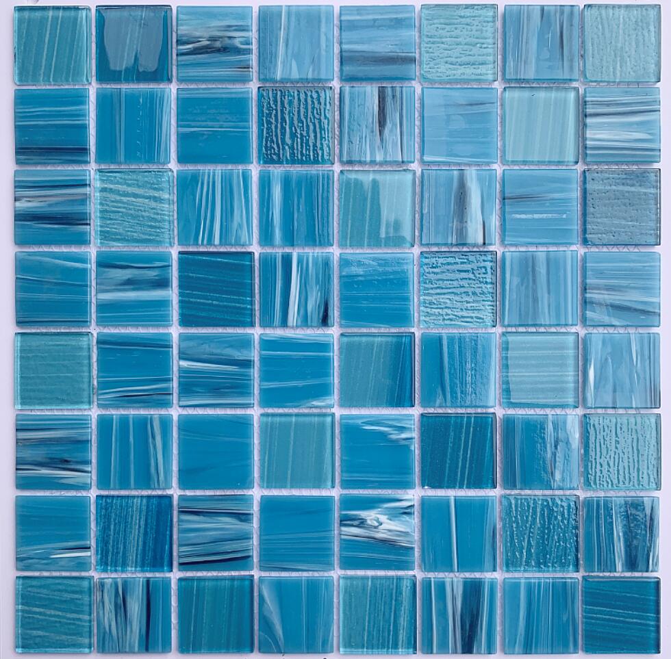 Foshan Manufacturer Swimming Glass Pool Mosaic Tiles Glass Mosaic