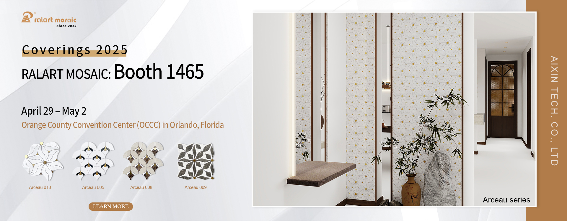 Discover the Future of Mosaic Tile at Coverings 2025 with Ralart Mosaic