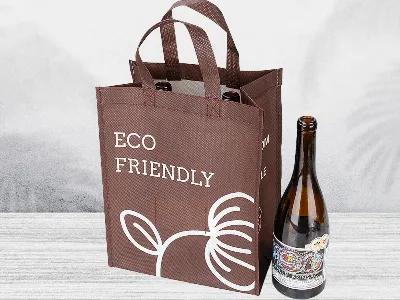 Recycled Non Woven Wine Tote Bag