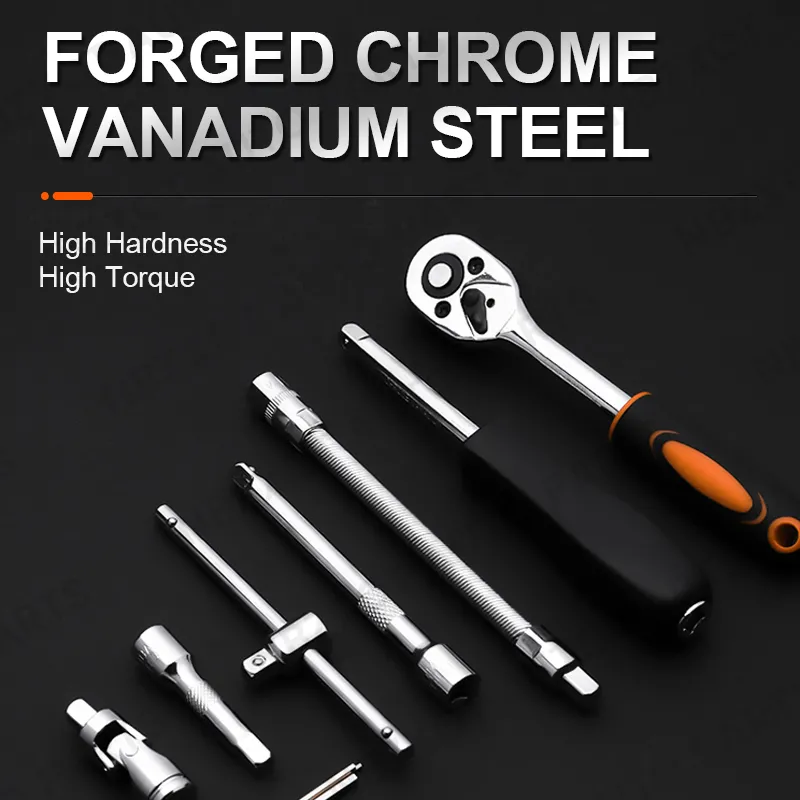 Auto Kit Wrench Complete 150 PCS Auto Repair Tool Set - Universal Socket Wrench Kit for ...