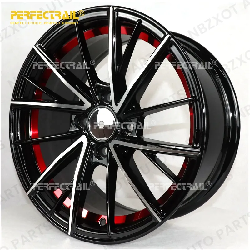 PERFECTRAIL 17 Inch Forged Aluminum Alloy Red Wheel Rims for 4x4 Off ...