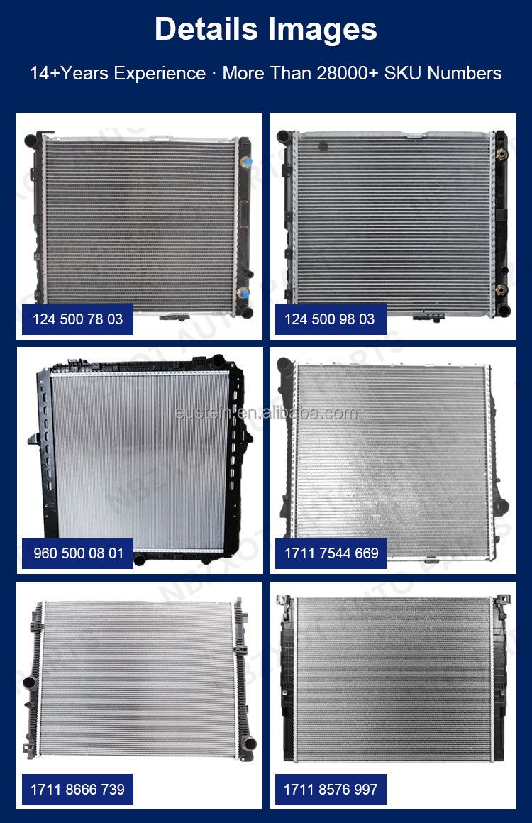 W126 Radiator High-Quality EUSTEIN Aluminum Coolant Radiators for Mercedes Benz W126