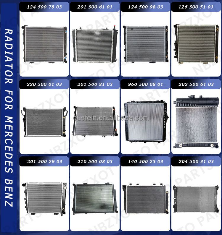 W126 Radiator High-Quality EUSTEIN Aluminum Coolant Radiators for Mercedes Benz W126