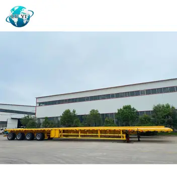 Yellow 4 Axle Flatbed Trailer