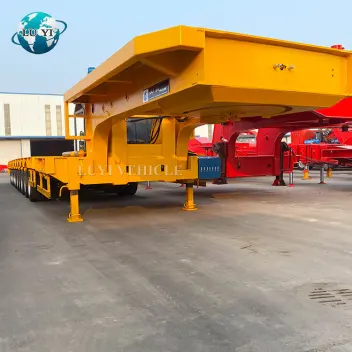 yellow 10 axles lowbed semi trailer