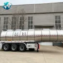 Stainless steel fuel  tank trailer