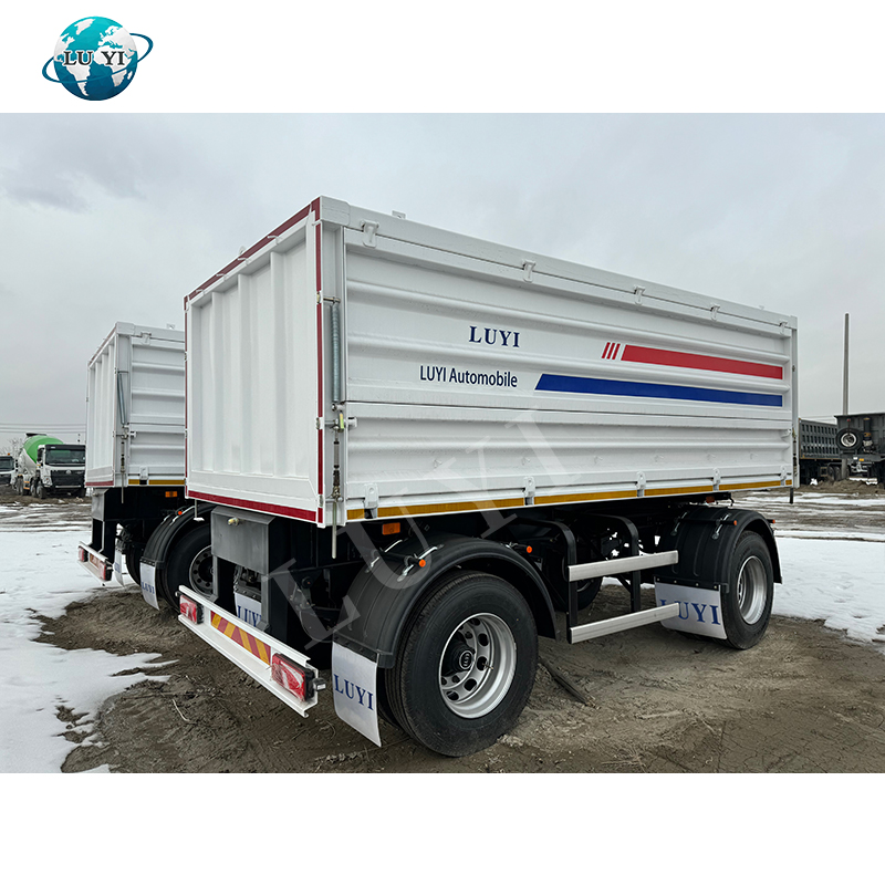 2 axle drawbar side tipper trailer