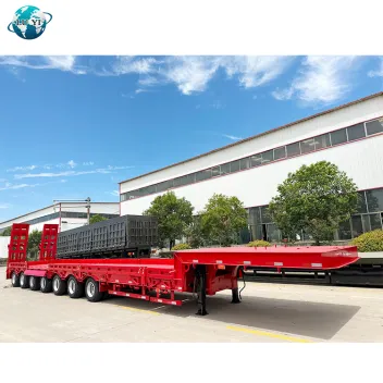 7 axle extendable lowbed semi trailer