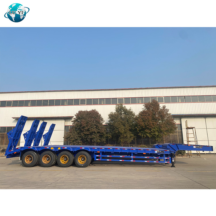 4 Axle 80 Ton Lowbed Semi Trailer