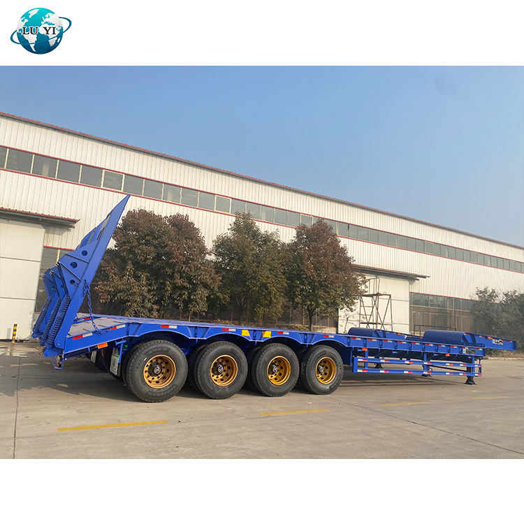 4 Axle 80 Ton Lowbed Semi Trailer