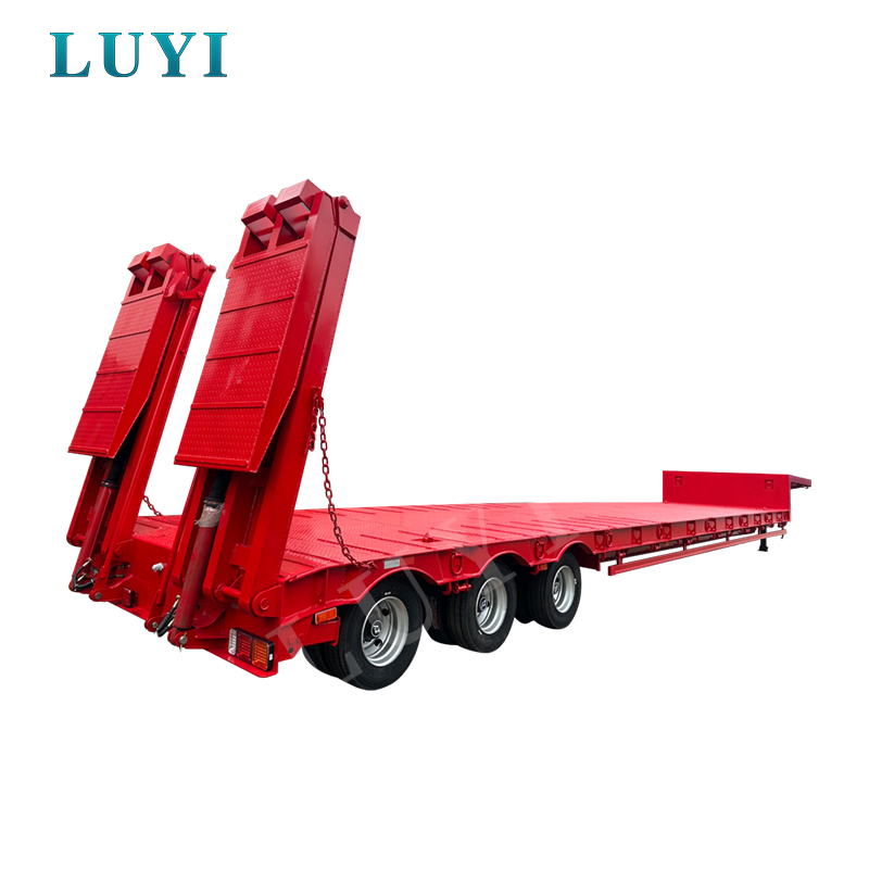 3 axle low bed semi  trailer