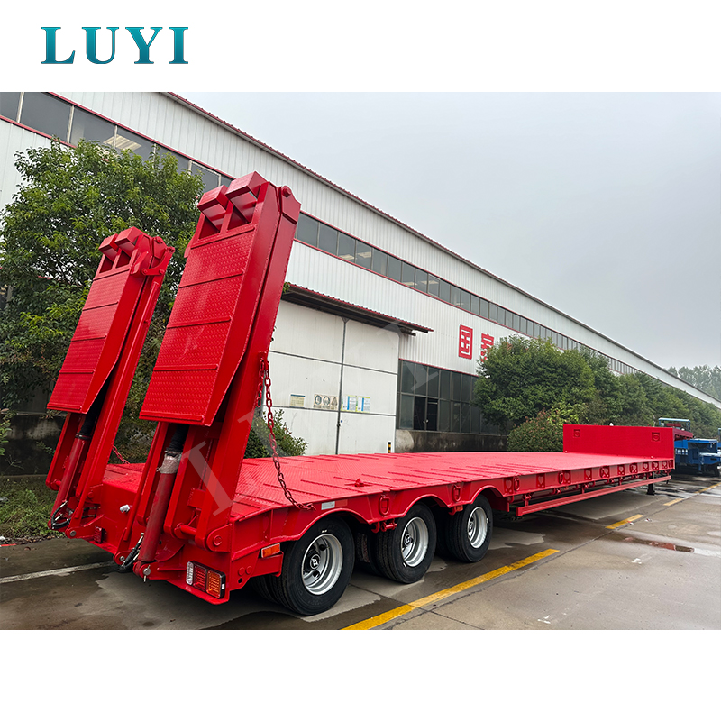 3 axle low bed semi  trailer