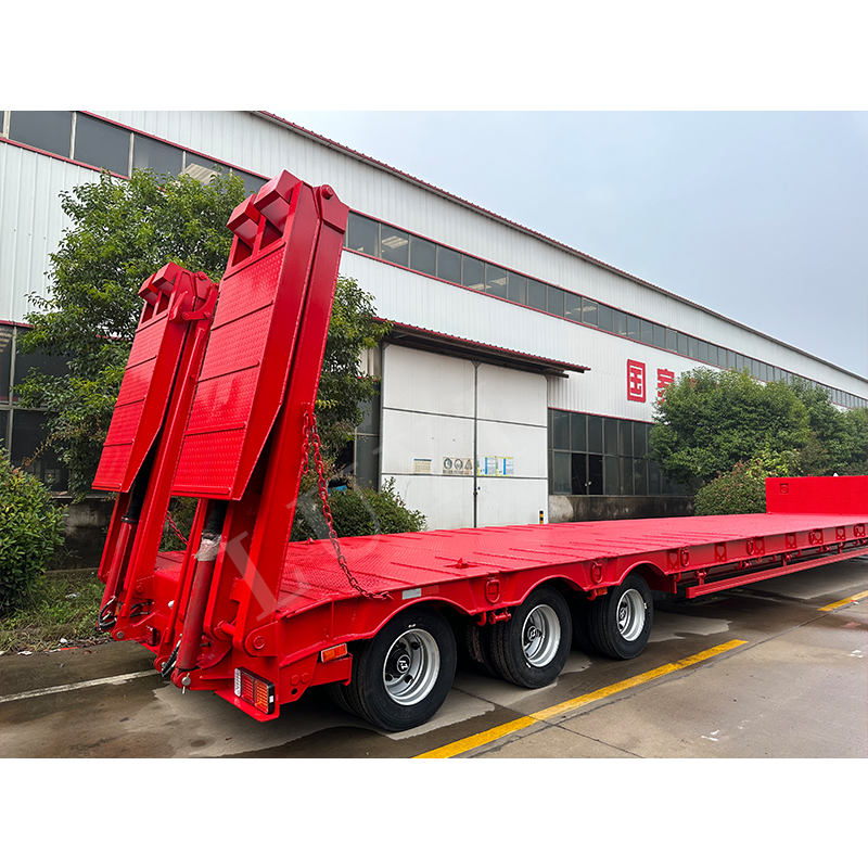 3 axle low bed semi  trailer