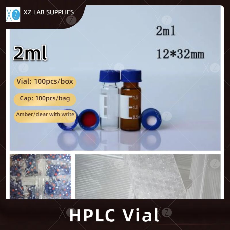 Reliable Sample Protection: 2mL HPLC Vials (Amber/Clear) with Caps