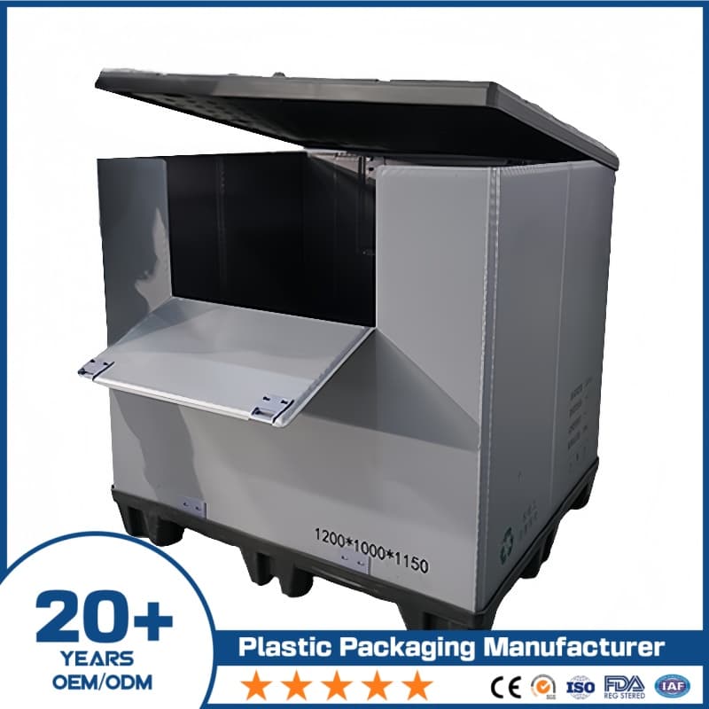 1100 x 1100 mm Plastic Collapsible Pallet Box | Zobonsol