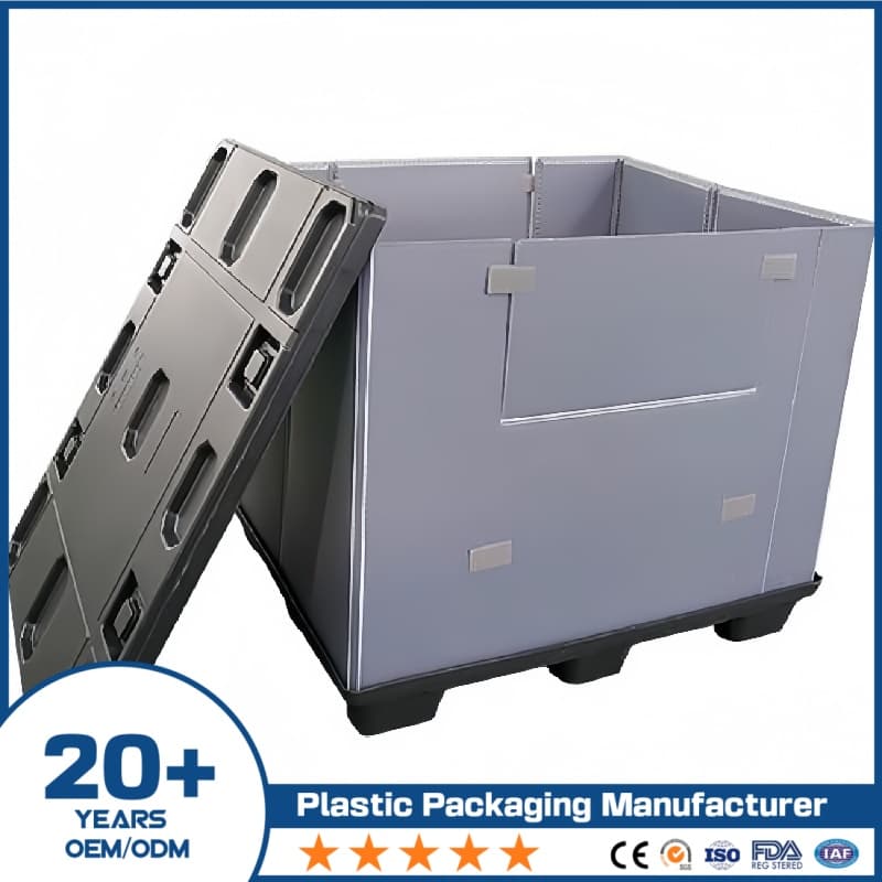 1100 x 1100 mm Plastic Collapsible Pallet Box | Zobonsol