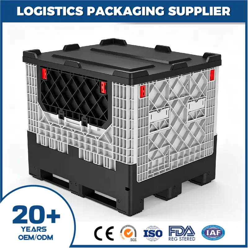 Reusable Plastic Pallet Box for Industrial Material Handling and Storage