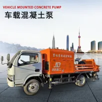 Bomba de concreto montada em caminhão