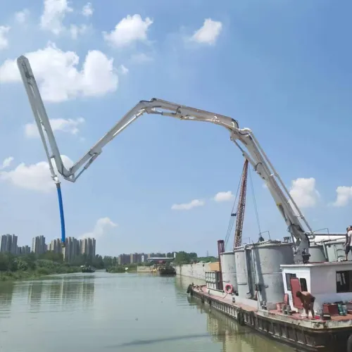 Boom de colocação montada em navio