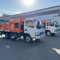 Bomba de concreto montada em caminhão