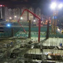 Boom de colocação auto-escalada fixo