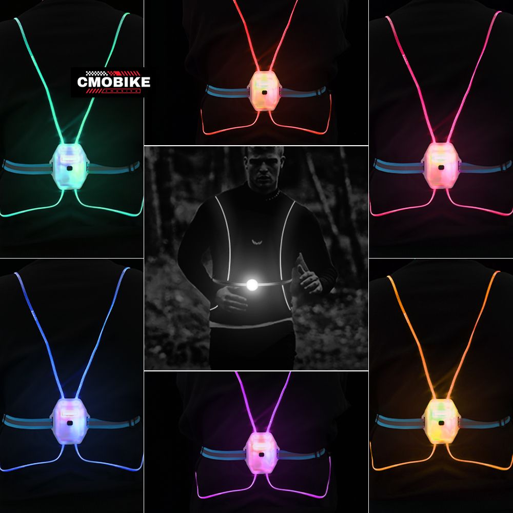 Adjustable LED Running Light - 7 Color Outdoor Safety Gear for ...