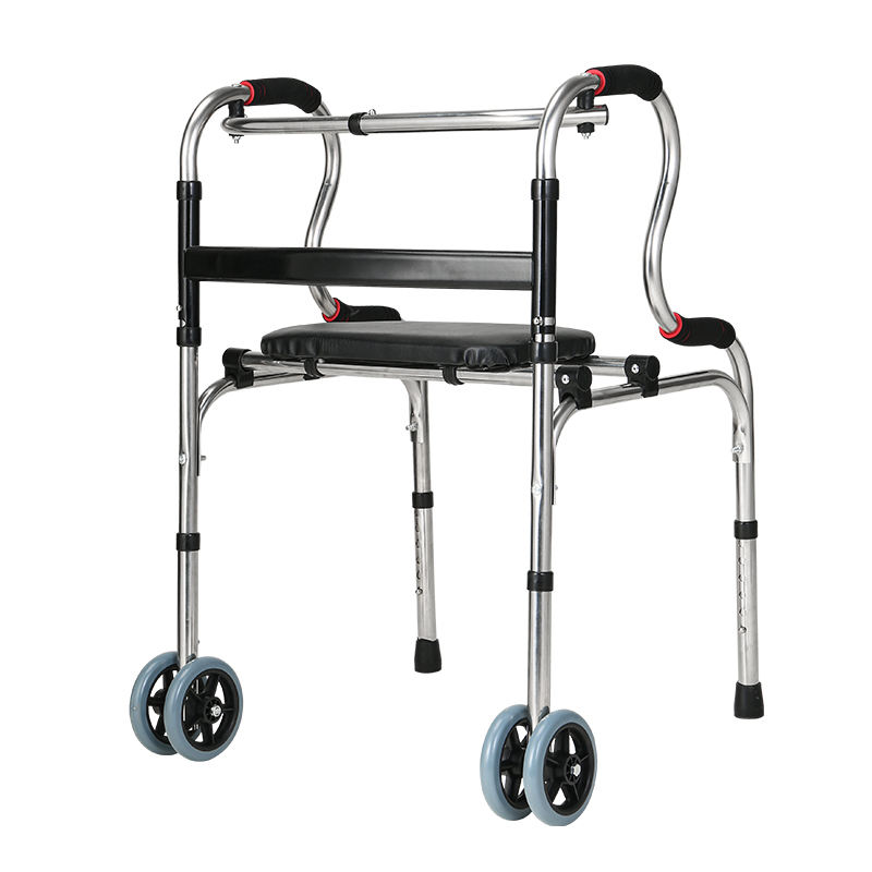 Walk Walker Durable Four-Legged Walk Aid Walker for Elderly & Disabled - Folding ...