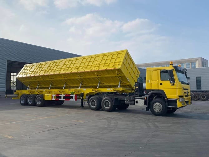 Guinea Customers Ordered Heavy-Duty Side Tipper Semi-Trailers