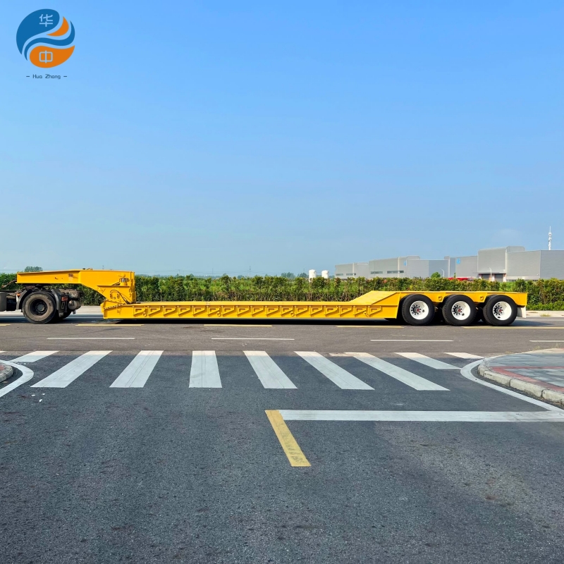 Detachable gooseneck lowbed truck trailer