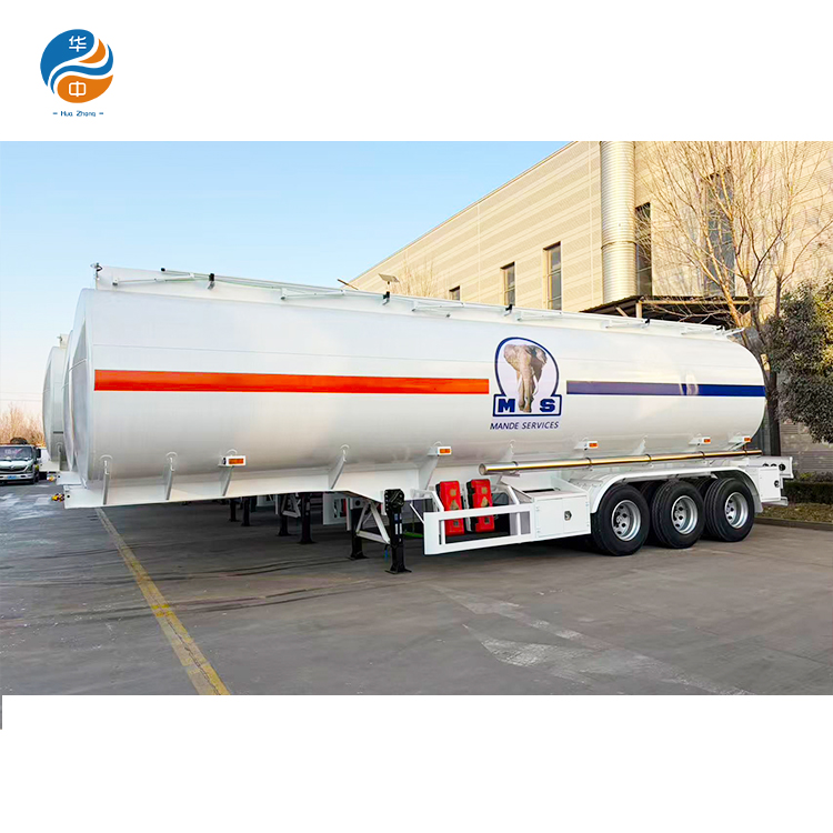 مقطورة صهريج وقود HUAZHONG بثلاثة محاور 50000L 55000L