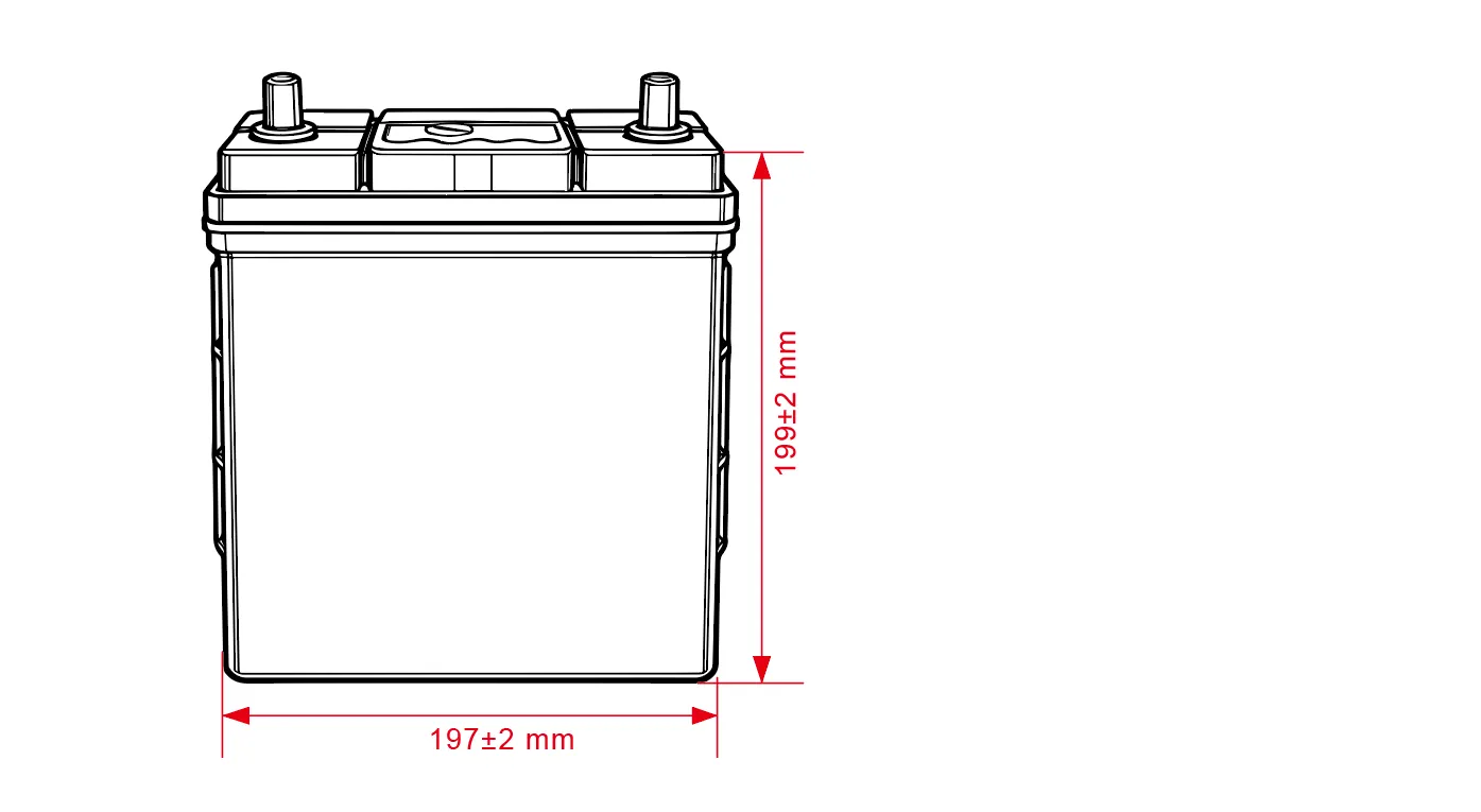 KAZUKI 36B20 12V36Ah Maintenance-free Starting Lead-acid Battery