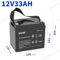 KAZUKI 6-GFM-33 12V33Ah AGM Gel Battery
