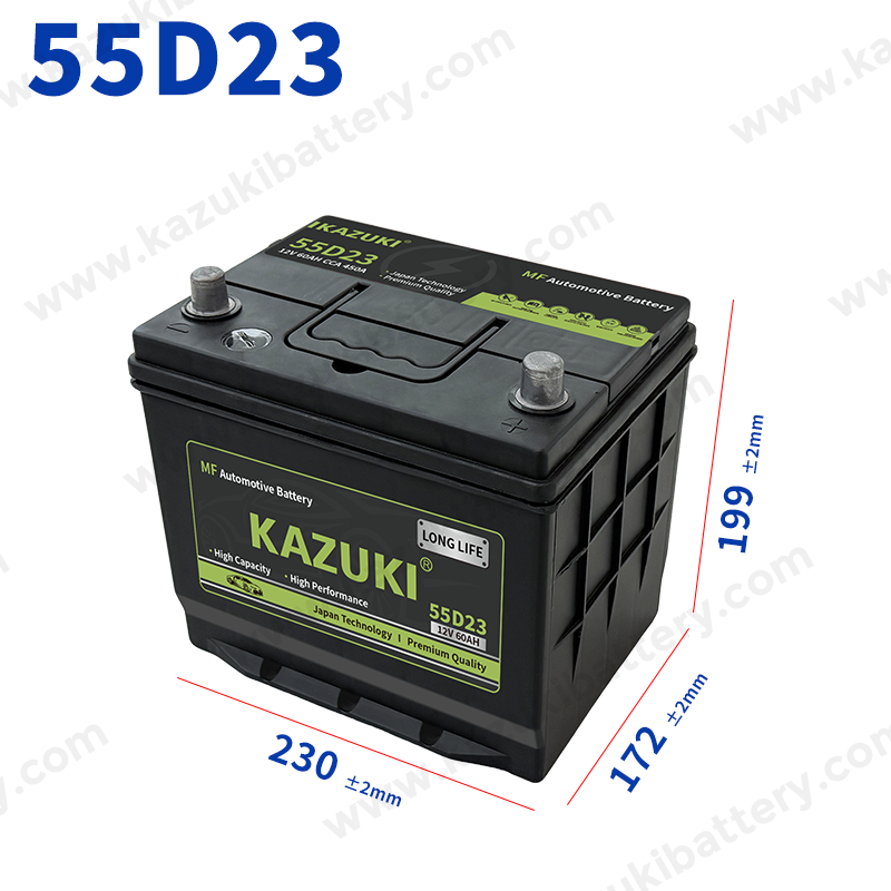 KAZUKI 55D23 12V60Ah Maintenance-free Starting Lead-acid Battery